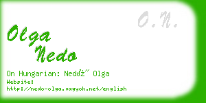 olga nedo business card